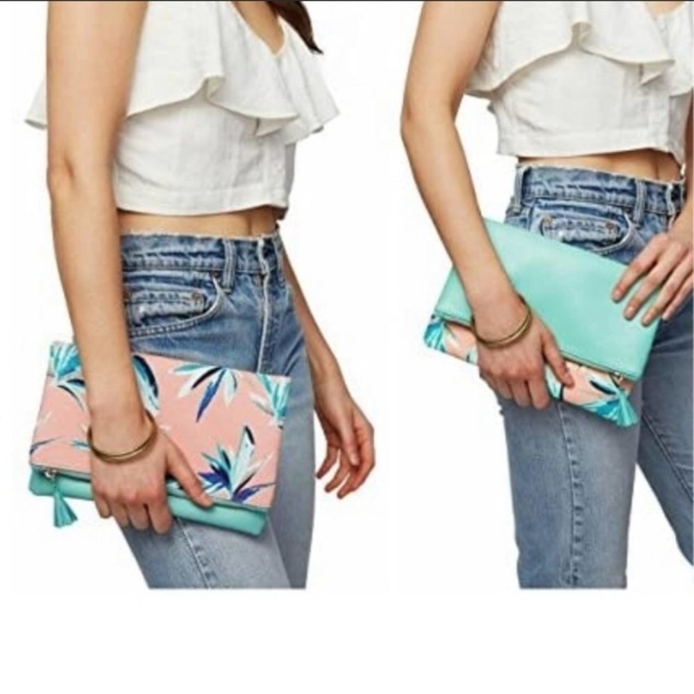 NWOT Rachel Pally Tropical Fold-over Clutch